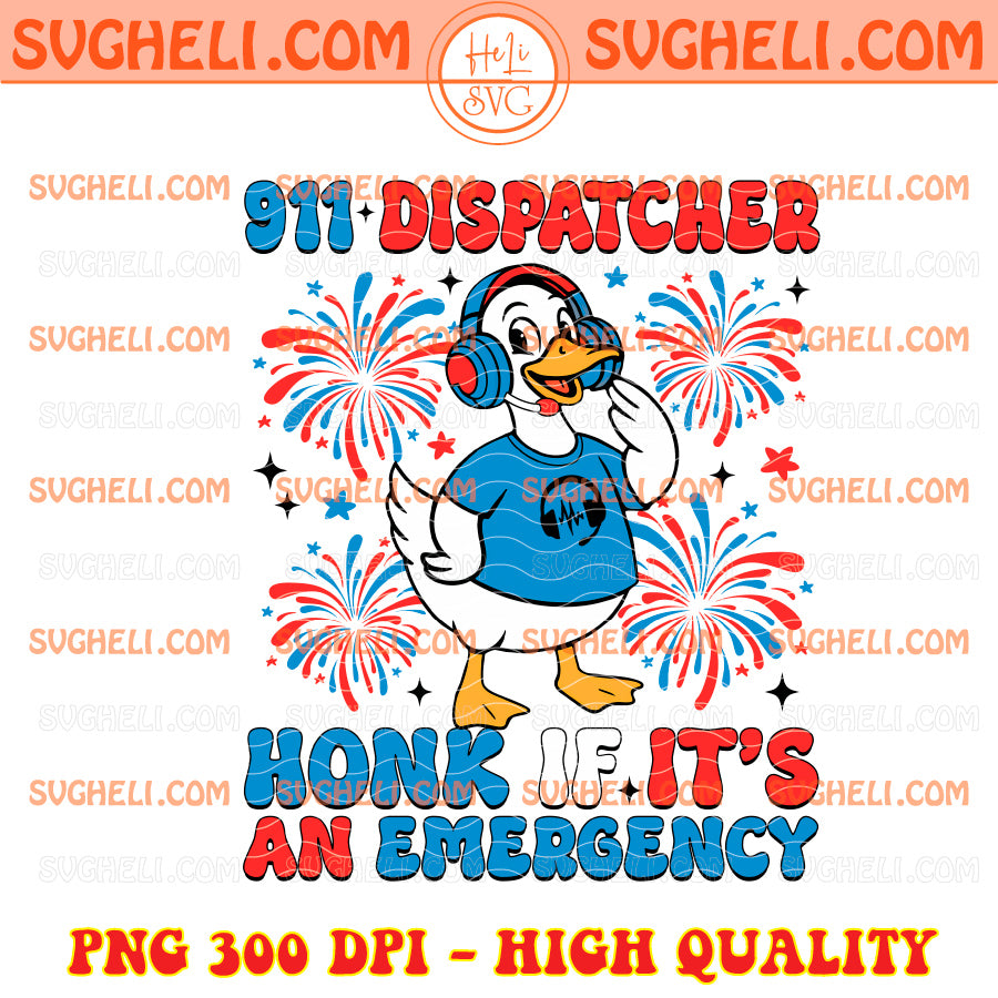 4th Of July Dispatcher Nurse Silly Goose 911 Emergency Png