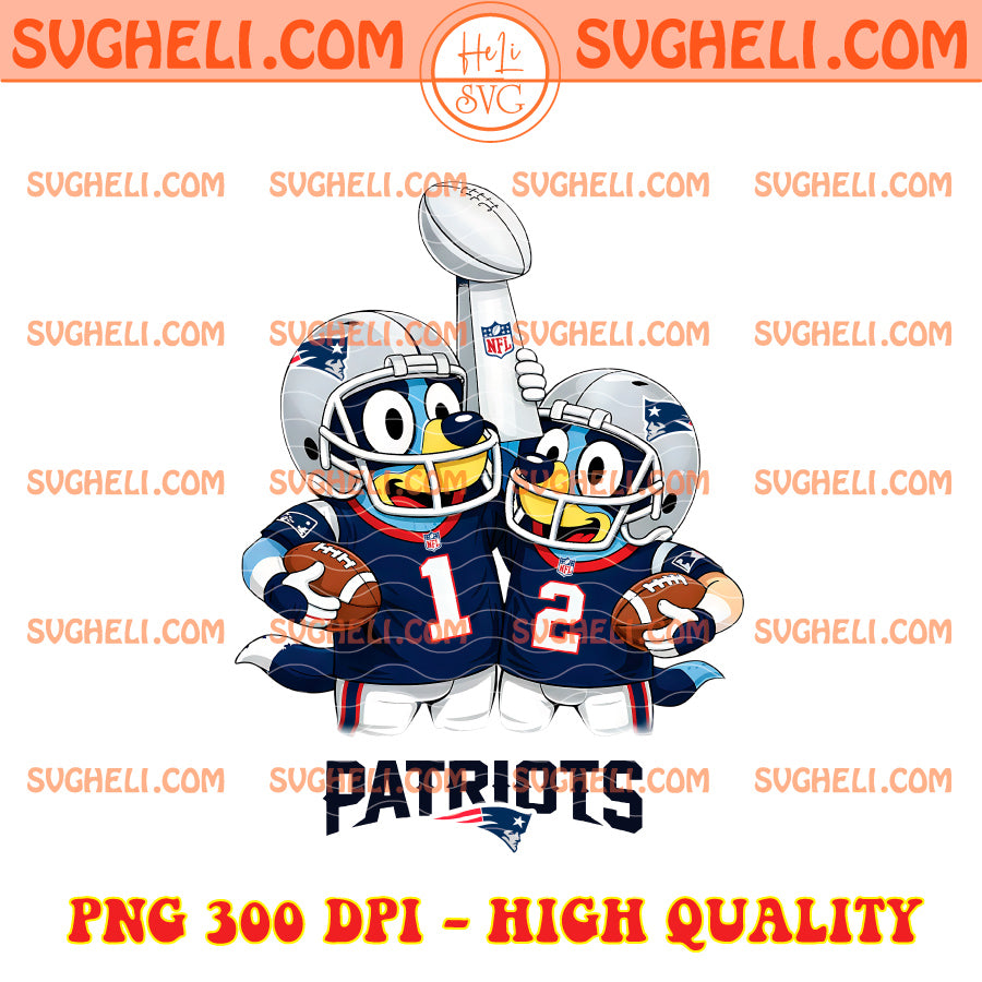 Bluey Bingo New England Super Bowl LX 2026 Png