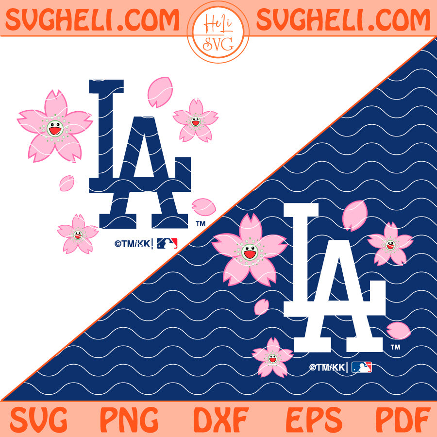 Cherry Blossom LA Dodgers Svg MLB Tokyo Series 2025 Svg
