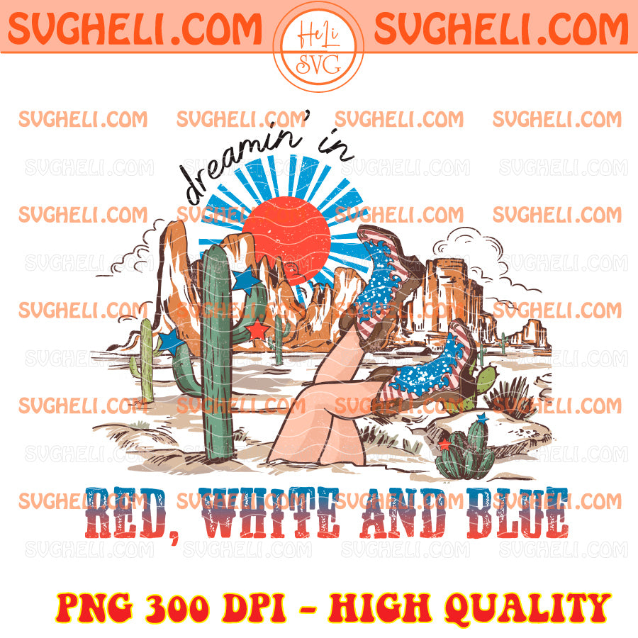 Dreamin' in Red White and Blue Png American Cowgirl Png