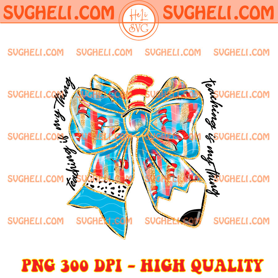 Glitter Coquette Bow Dr Suess Teaching Is My Thing Png