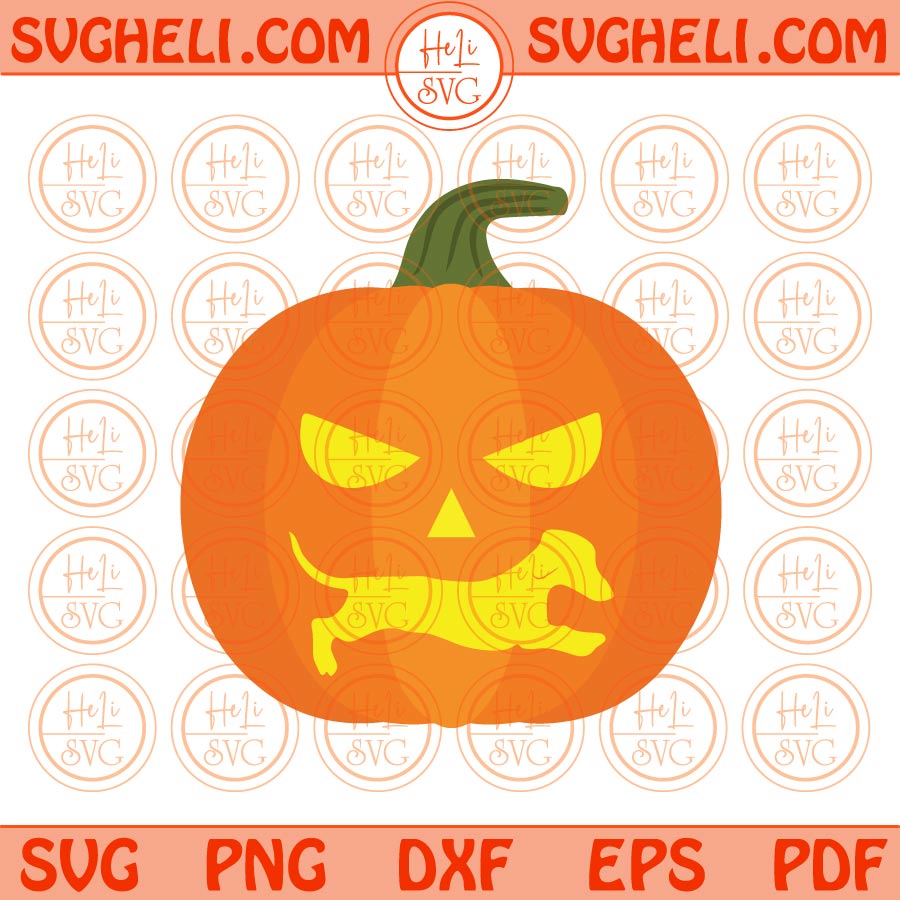 Halloween Pumpkin Dachshund Svg Love Dachshund Pumpkin Svg