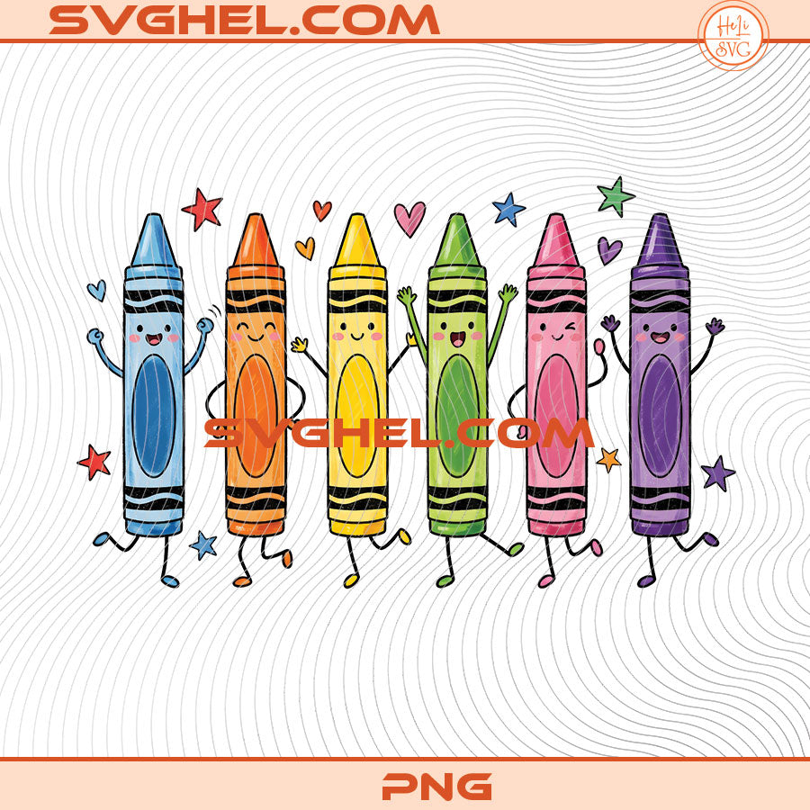 Happy Crayon Doodles Png Back to School Teacher Png
