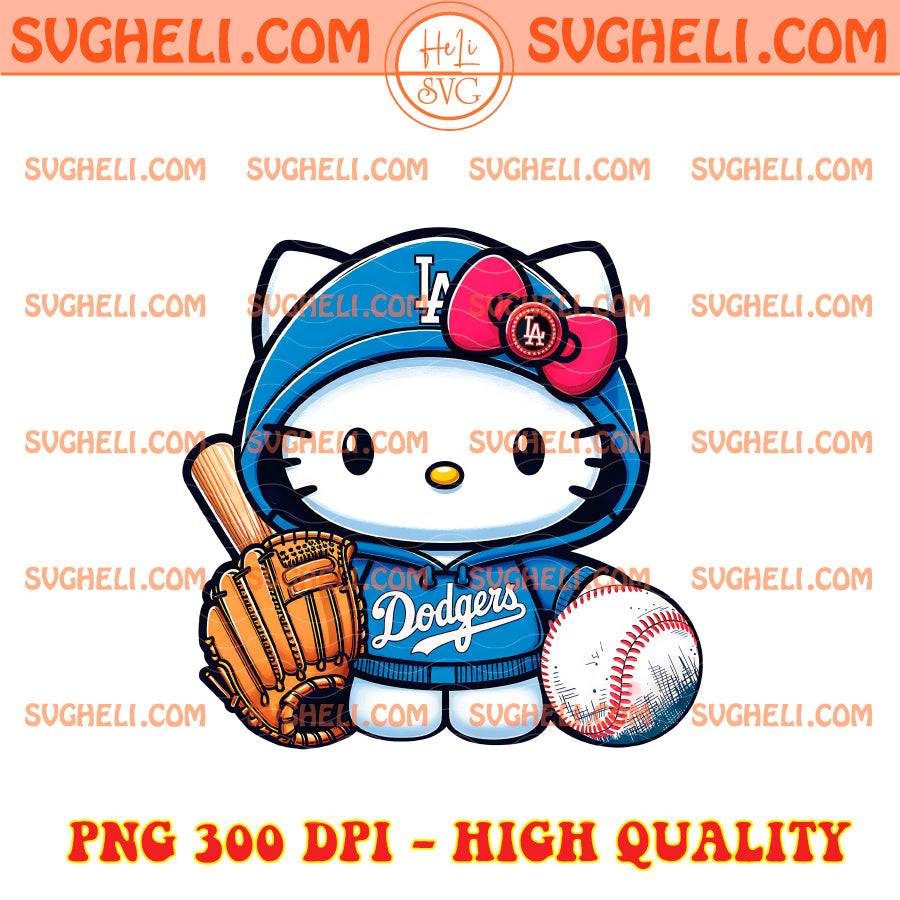Hello Kitty Baseball Los Angeles Dodgers Png LA Dodgers Png