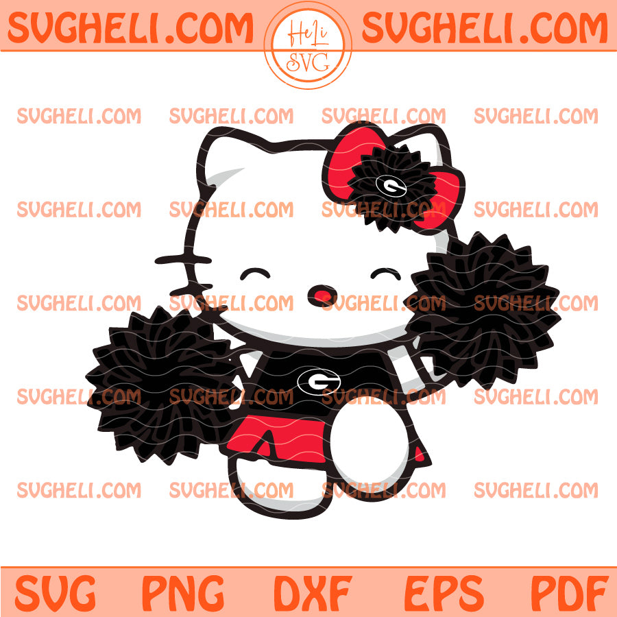 Hello Kitty Georgia Bulldogs Svg Georgia Bulldogs Svg