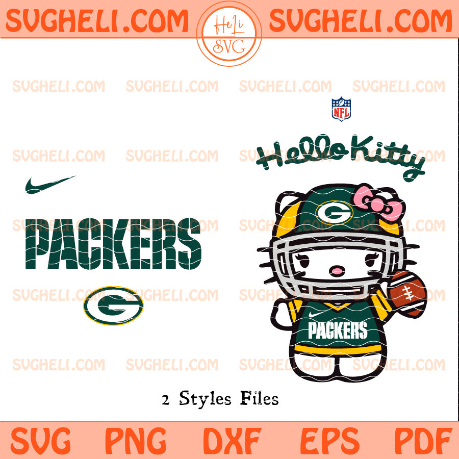 Hello Kitty Green Bay Packers NFL Svg Packers NFL Svg
