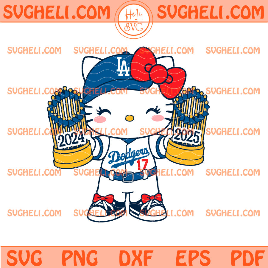 Hello Kitty LA Dodgers Champions Svg Dodgers Hello Kitty Svg