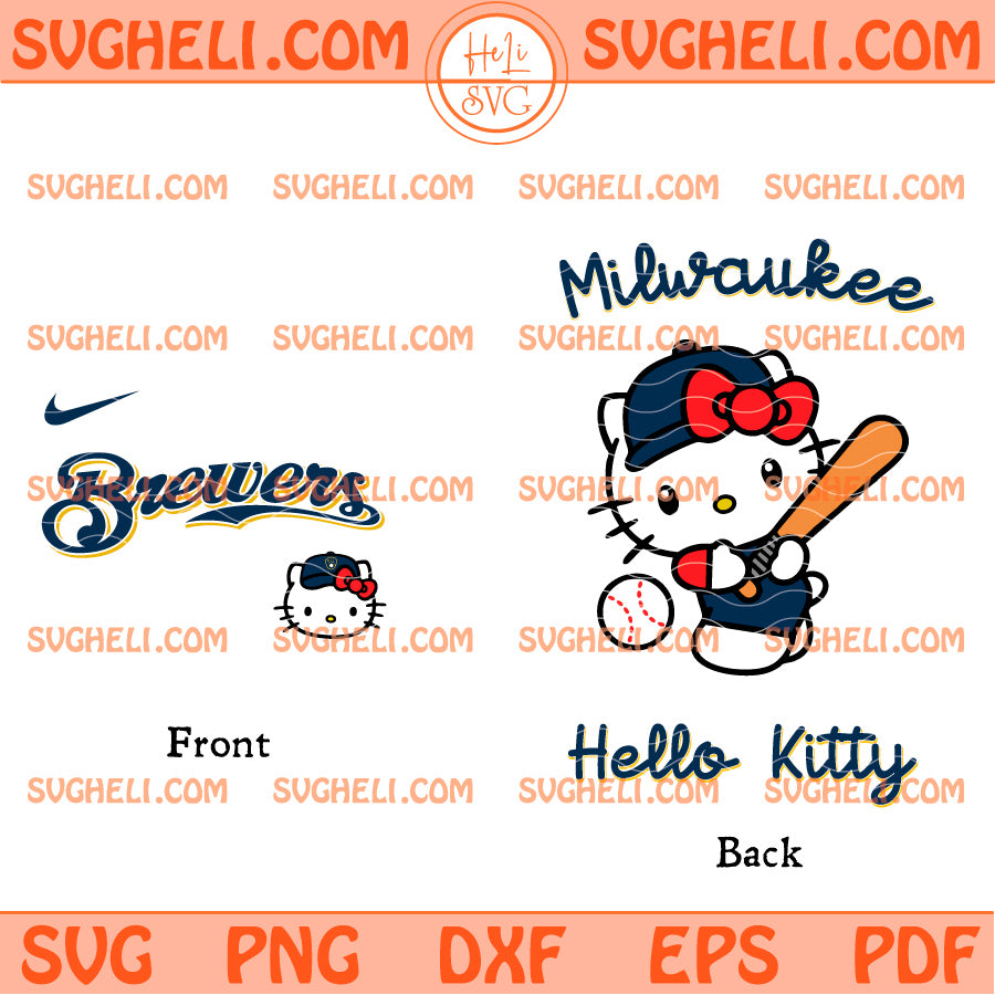 Hello Kitty Milwaukee Brewers MLB Svg Hello Kitty MLB Svg