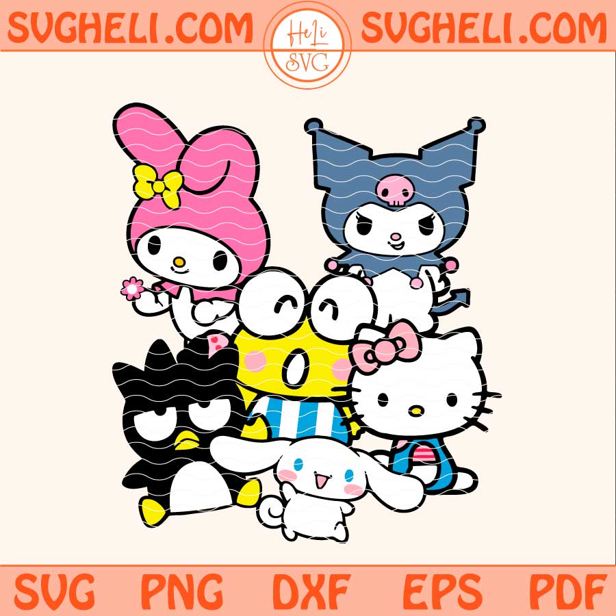Hello Kitty and Friends Svg My Melody Svg Keroppi Svg Png Dxf Eps Files