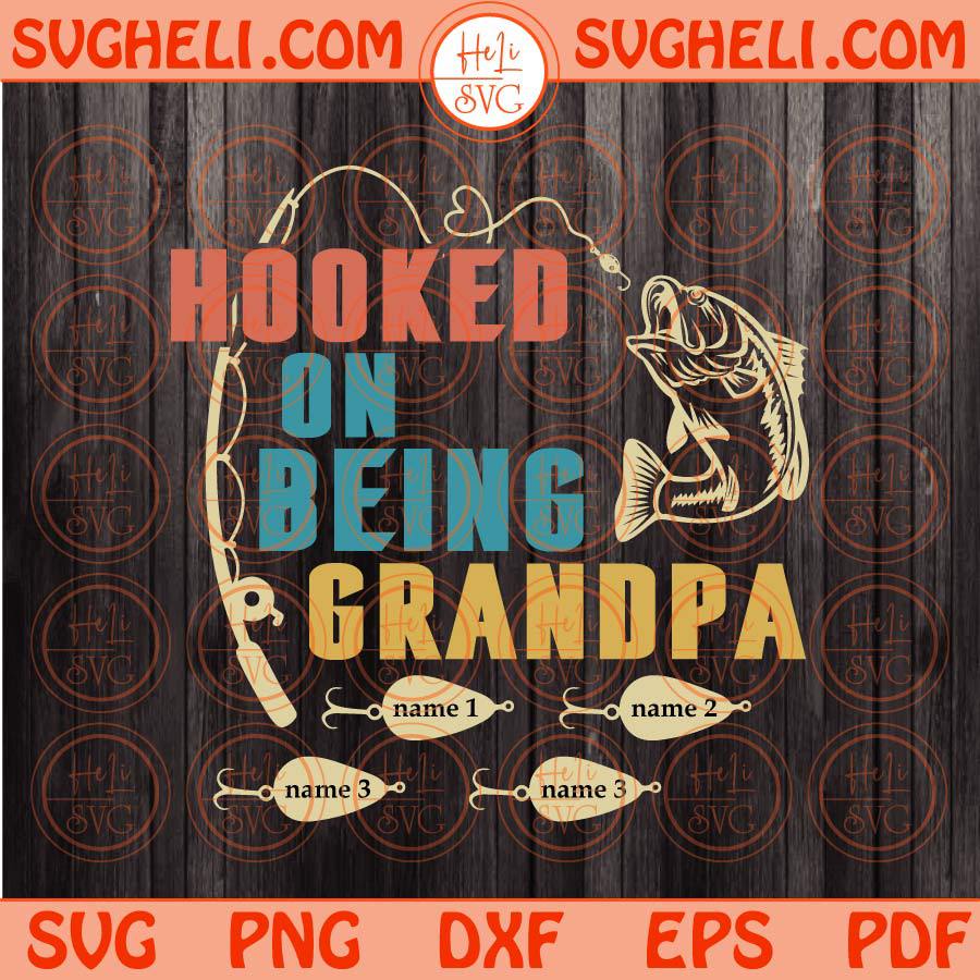 Reel Cool Grandpa Funny Fishing T-shirt Design SVG Cutting File