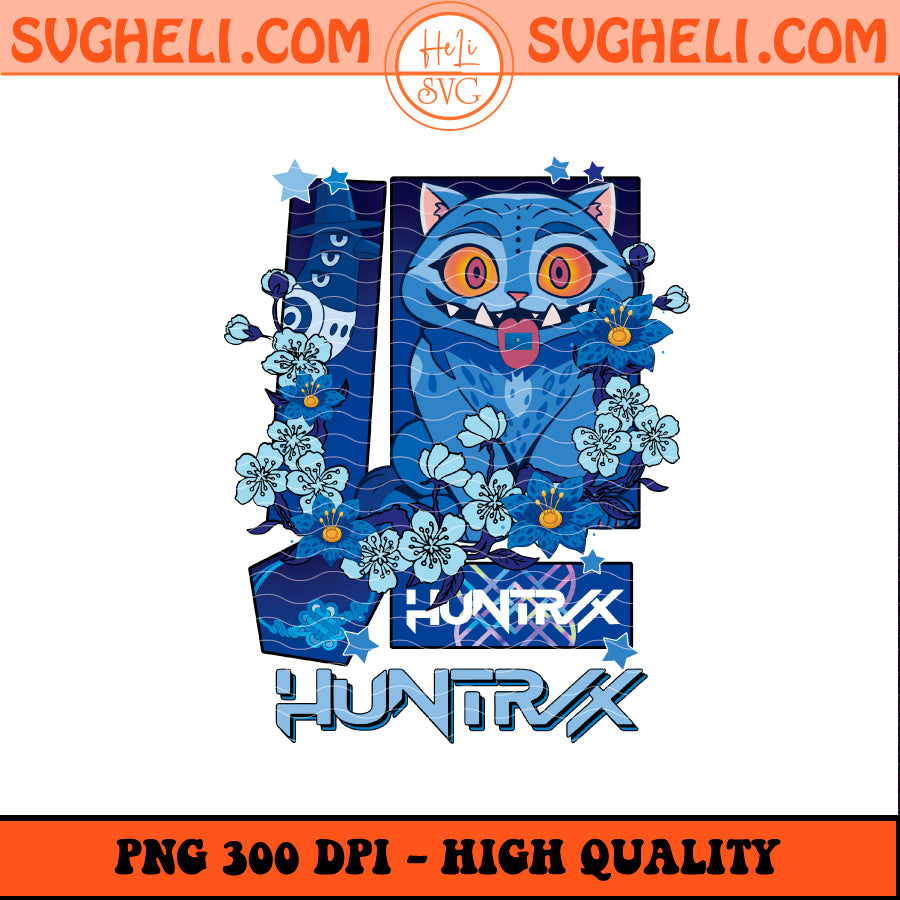 Huntrix Blue Tiger Design Png Kpop Demon Hunters Tiger Png