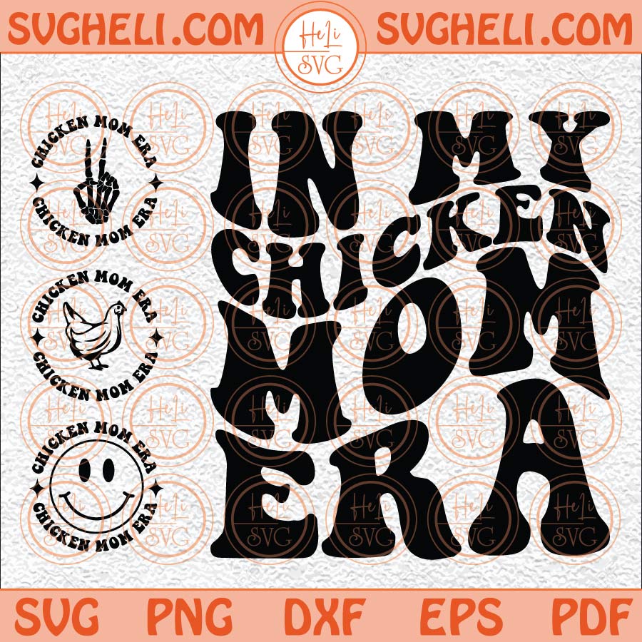 Chicken Mom Silhouette Svg Chick Png Graphic by GreatSVG