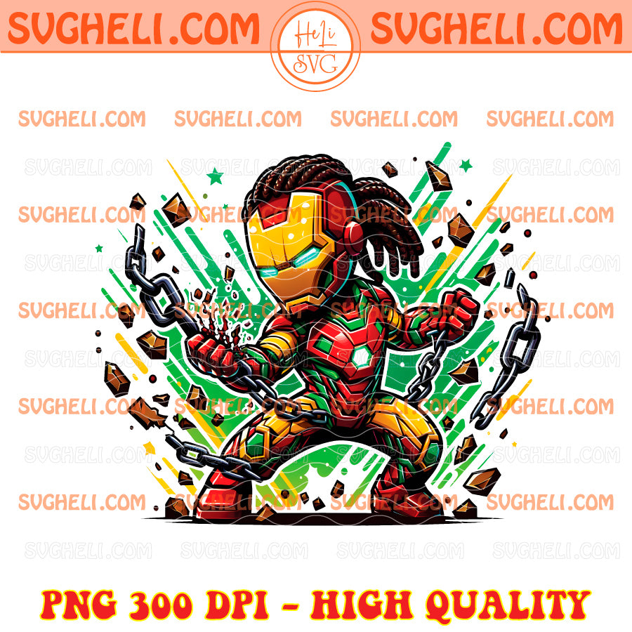 Iron Man Black African American Png Iron Man Juneteenth Png