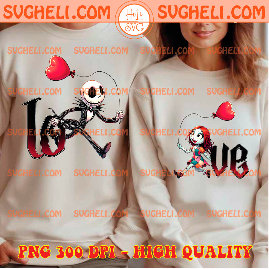 Jack and Sally Couples Valentine Day 2026 Png