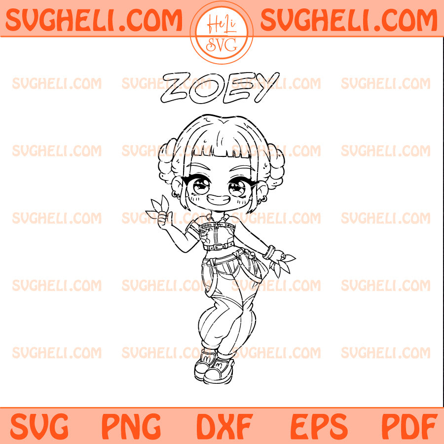 KPOP Demon Hunters Zoey Svg Huntrix Kpop Svg
