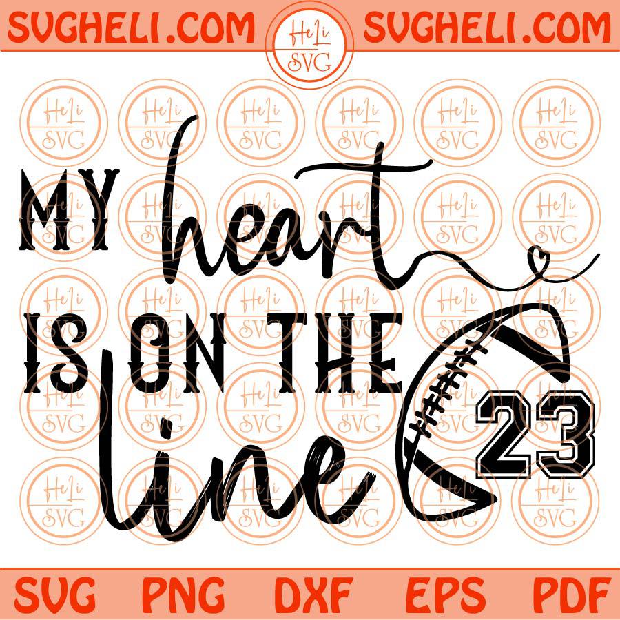 Free Baseball SVG - My Heart is on That Field SVG Cut File