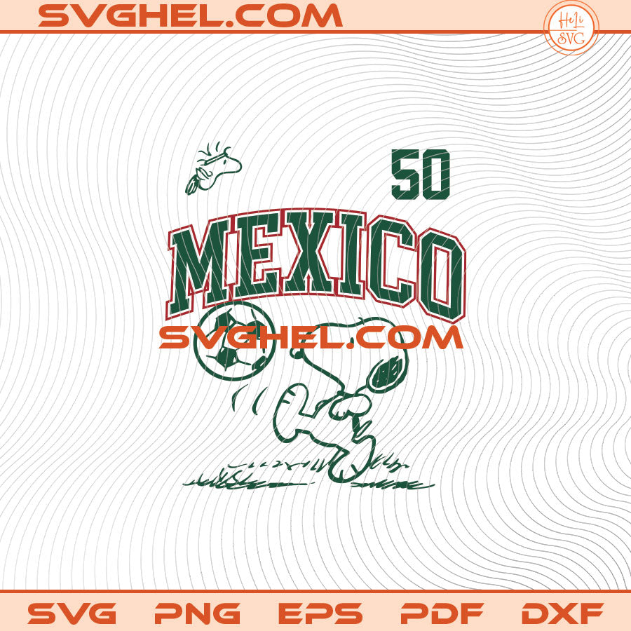 Peanuts Green Mexico Snoopy Soccer Svg Mexico Soccer Svg