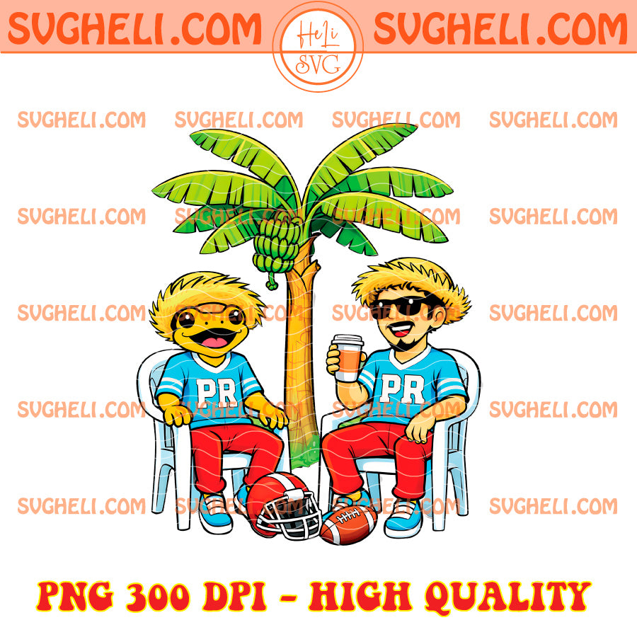 Puerto Rico Frog and Bad Bunny SuperBowl LX Png