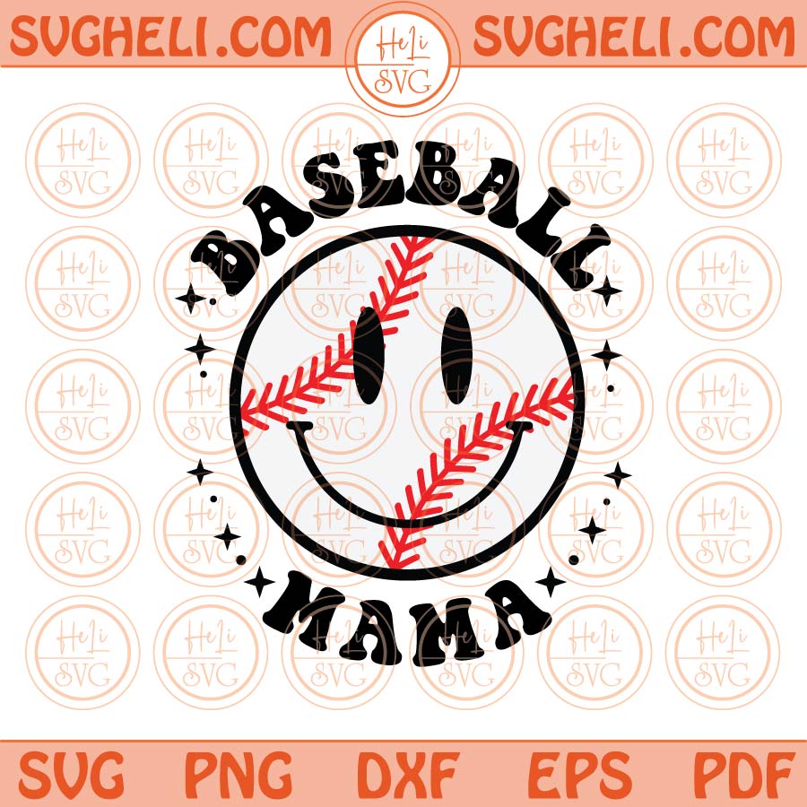 Baseball Mom SVG PNG, Retro Baseball Character Sublimation