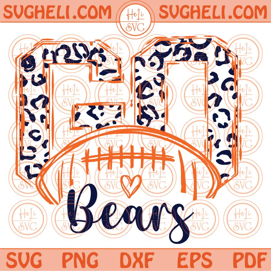 Go Bears Football Sublimation Design