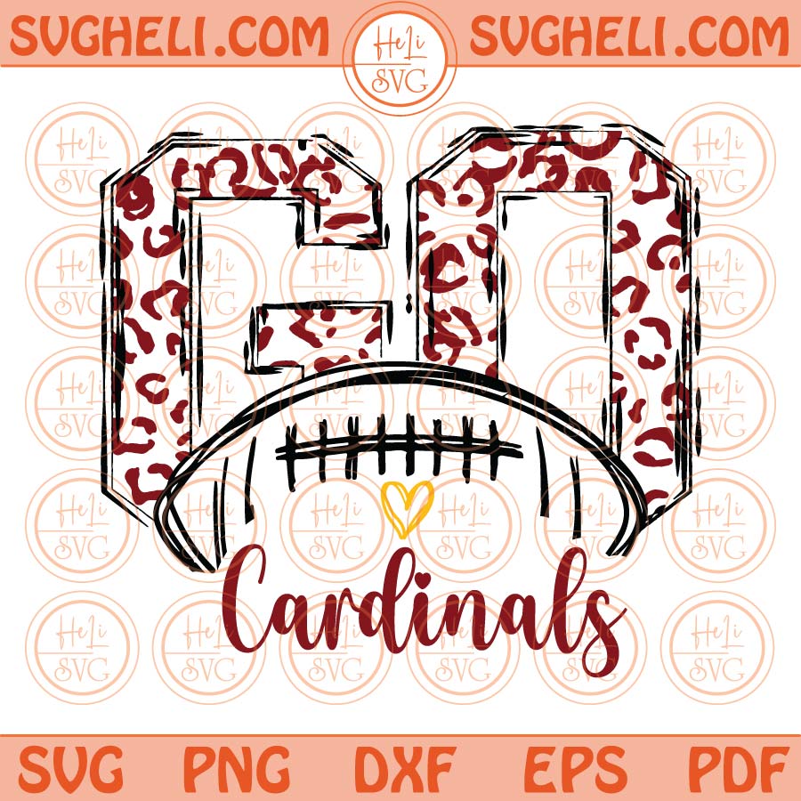 Go Cardinals Leopard Svg Go Cardinals Football Svg Run -  Hong