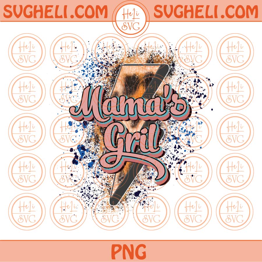 Leopard Lightning Bolt Mama Girl Png Sublimation Retro Mama Girl Svg Png Design Files