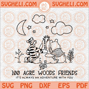 100 Acre Woods Svg Winnie the Pooh Svg Bear and Friends Svg Png Dxf Eps Files