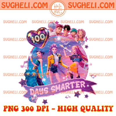 100 Days Smarter K-Pop Png 100 Days of School Png