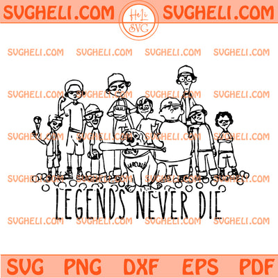 1990s Sandlot Legends Never Die Svg Cute Baseball Mama Svg