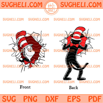 2 Sides Dr Susess Svg Read Across America Svg