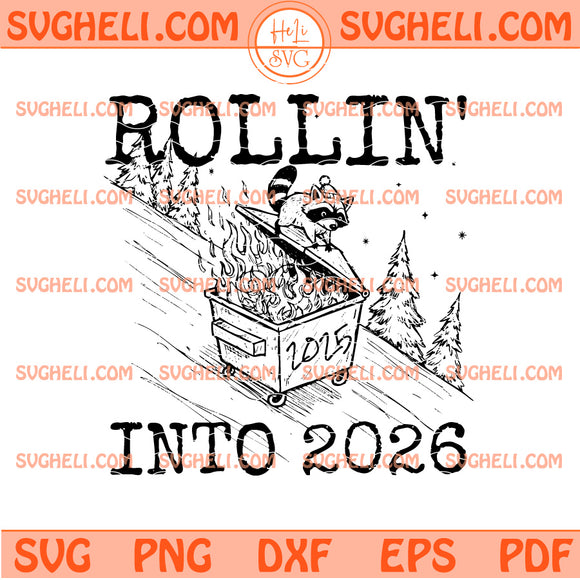 2026 Snarky New Year Svg Funny Raccoon Feral Girl Svg