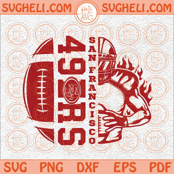 49ers Football Svg Vintage San Francisco Football Svg 49ers Svg Png Dxf Eps Files