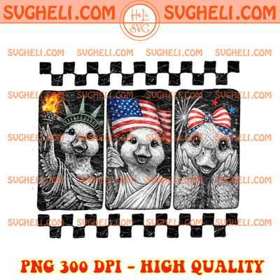 4th Of July Goose Png Retro Goose Png 4th of July Png