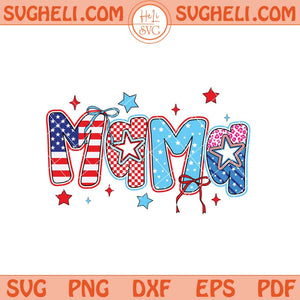 4th of July Mama Svg American Mama Checkered Svg Png Dxf Eps Files