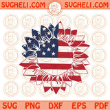 4th of July Sunflowers Svg Patriotic Sunflower Svg Flag Sunflower Svg Png Dxf Eps Files