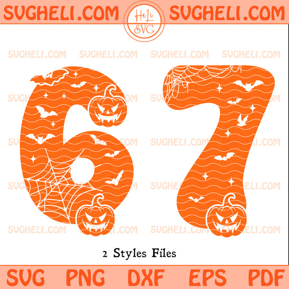 6 7 Couples Halloween Svg Trendy 67 Meme 2025 Svg