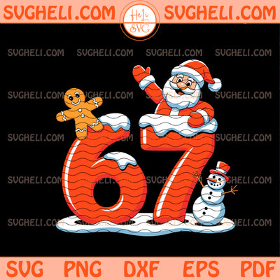 67 Santa Gingerbread Snowman Cute Christmas Svg