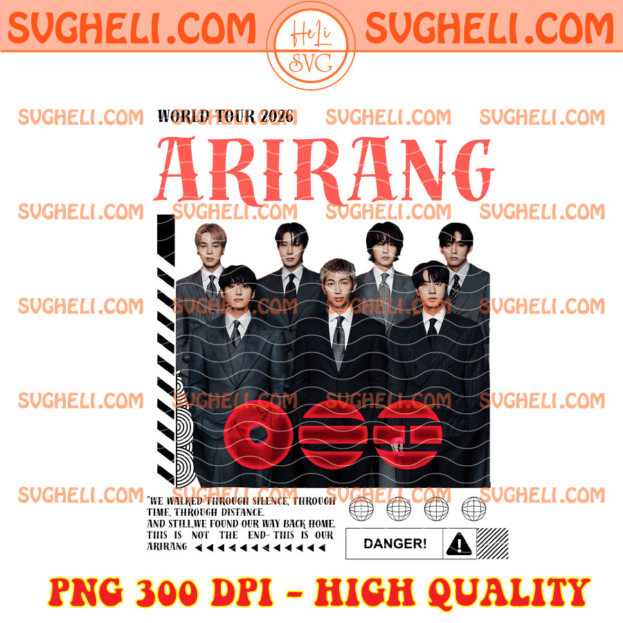 ARIRANG World Tour 2026 Png Kpop Concert Merch Design