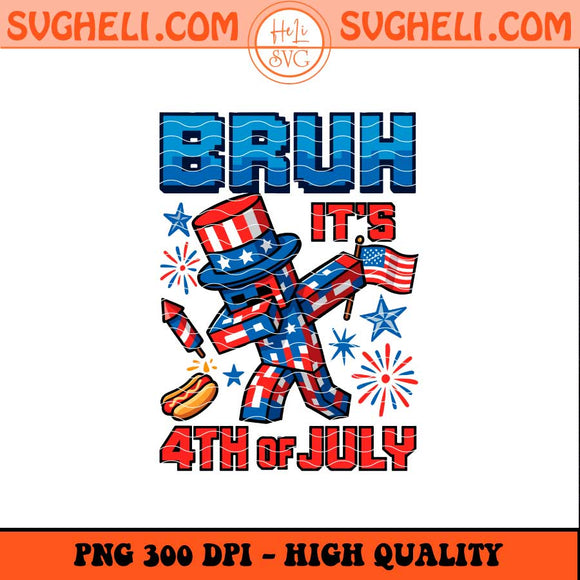 All America Bruh Png 4th Of July Kid Design Png Sublimation Files