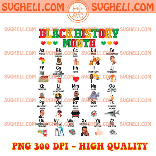 Alphabet Black History Month Png Black History ABCs Png