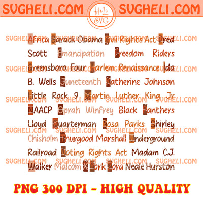 Alphabet Characters Black History Month Png MLK Day Png