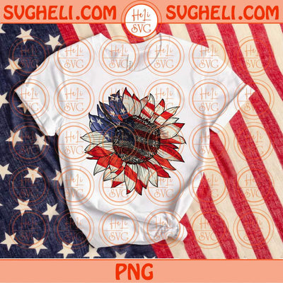 America Sunflower Png USA Flag Flower Png 4th of July Sunflower Png Sublimation Eps Files