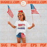 America Svg Wavy Stacked Retro 4th of July Svg Patriotic Svg Freedom Svg Png Dxf Eps Files