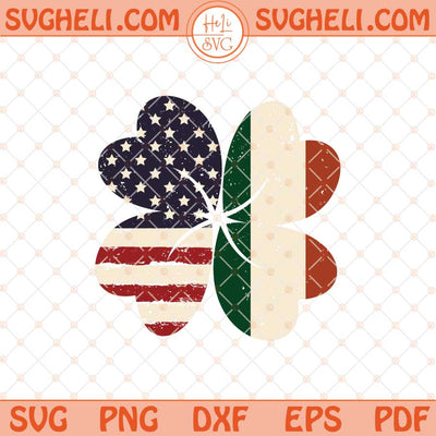 American Flag Shamrock St Patrick’s Day Svg Shamrock Svg Png Dxf Eps Files
