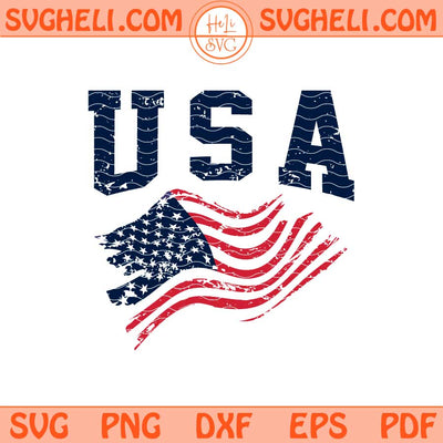 American Flag Svg Distressed USA Flag Svg United State Svg Png Dxf Eps Files