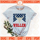 American Flag Wallen Svg 4th Of July Western Country Svg Bull Skull Svg Png Dxf Eps Files