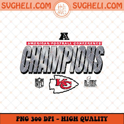 American Football Conference Champions Chiefs Football Png Sublimation Files