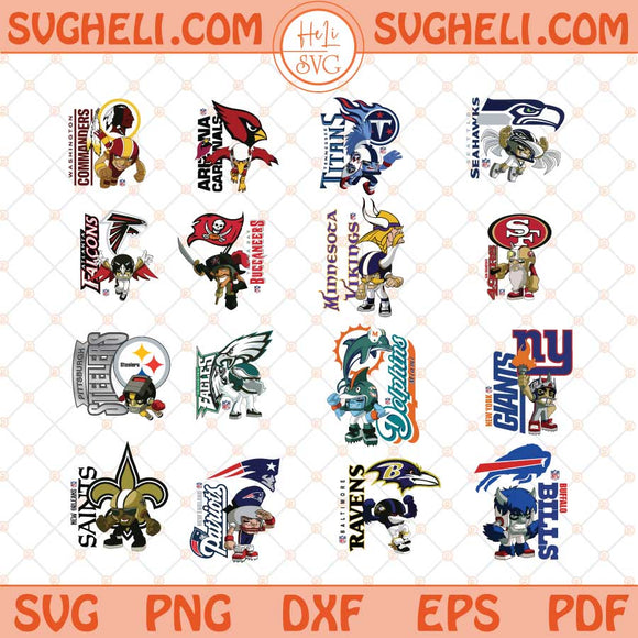 American Football Design Bundle Png Team Logo Football Png Dxf Eps Files