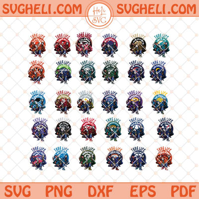 American Football Horror Killer Team Halloween Bunlde Png Sublimation Files