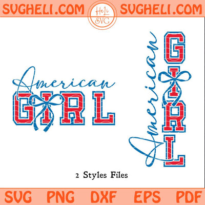 American Girl Svg 4th of July Svg Retro 4th of July Svg Png Dxf Eps Files